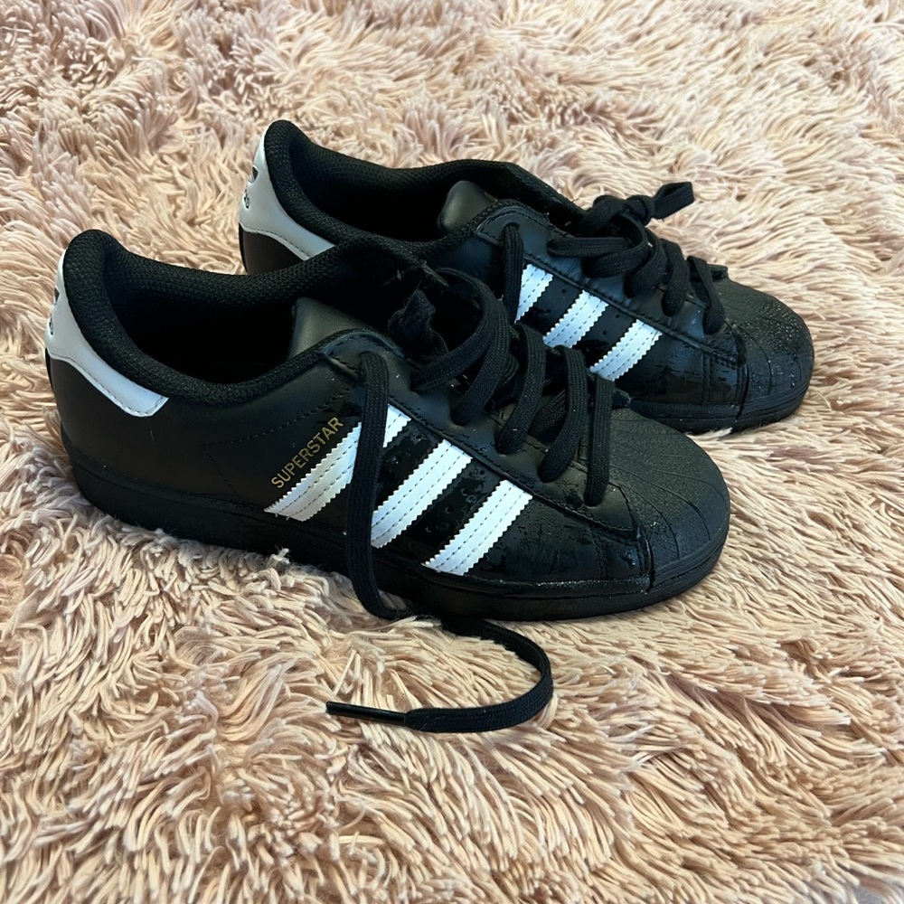 Adidas Kids Superstar Black White Sneakers